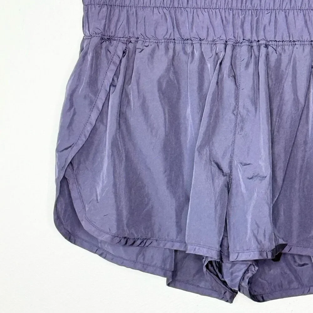 Free People Movement The Way Home High Waisted Metallic Purple Shorts - Women’s - Picture 4 of 9